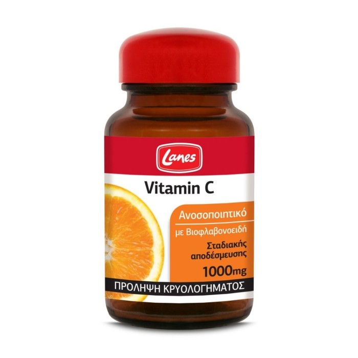 Lanes Vitamin C – Dietary Supplement with Vitamin C & Bioflavonoids 1000mg, 30 Tabs