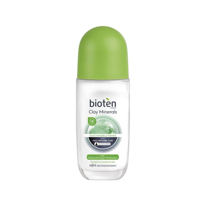 Bioten Clay Mineral Deodorant Roll On, 50ml