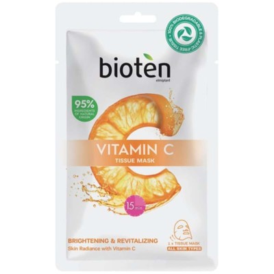 Bioten Υφασμάτινη Μάσκα με Βιταμίνη C, 1τμχ