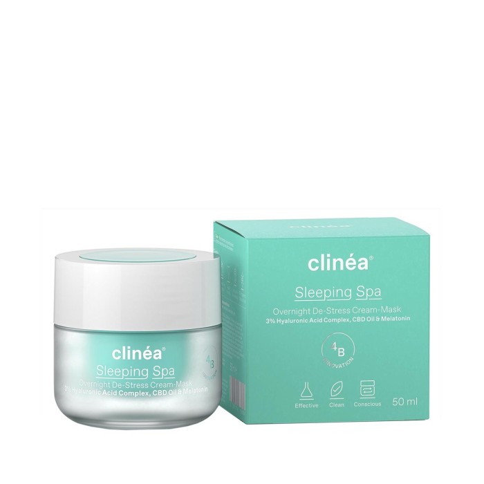 Clinea Sleeping Spa Κρέμα-Μάσκα De-Stress Nυκτός 50ml
