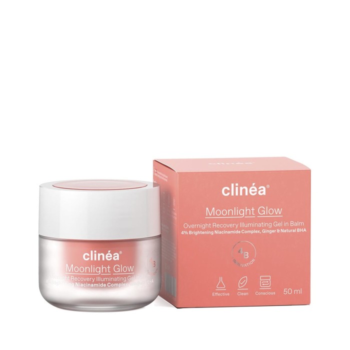 Clinea Moonlight Glow Gel Κρέμα Νύχτας Λάμψης & Αναζωογόνησης 50ml