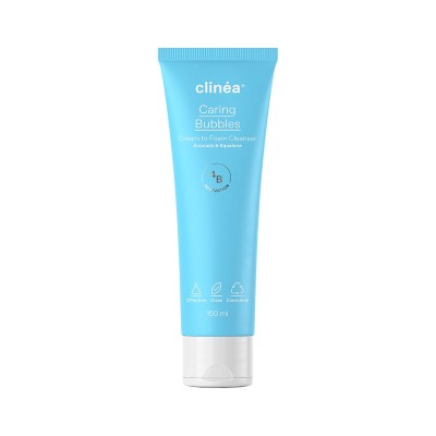 Clinea Caring Bubbles Κρεμώδης Αφρός Καθαρισμού Προσώπου 150ml