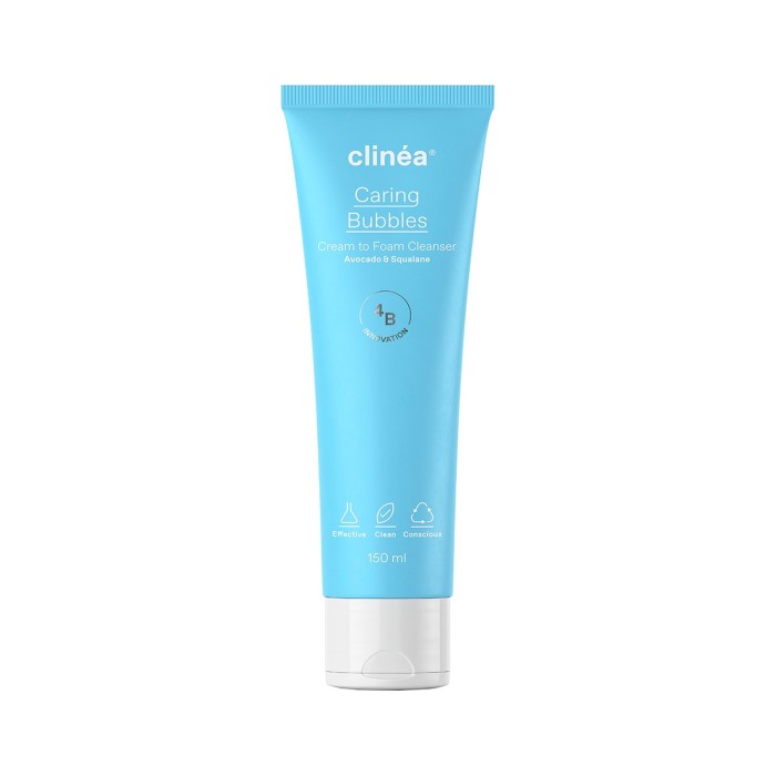 Clinea Caring Bubbles Cream to Foam Face Cleanser 150ml