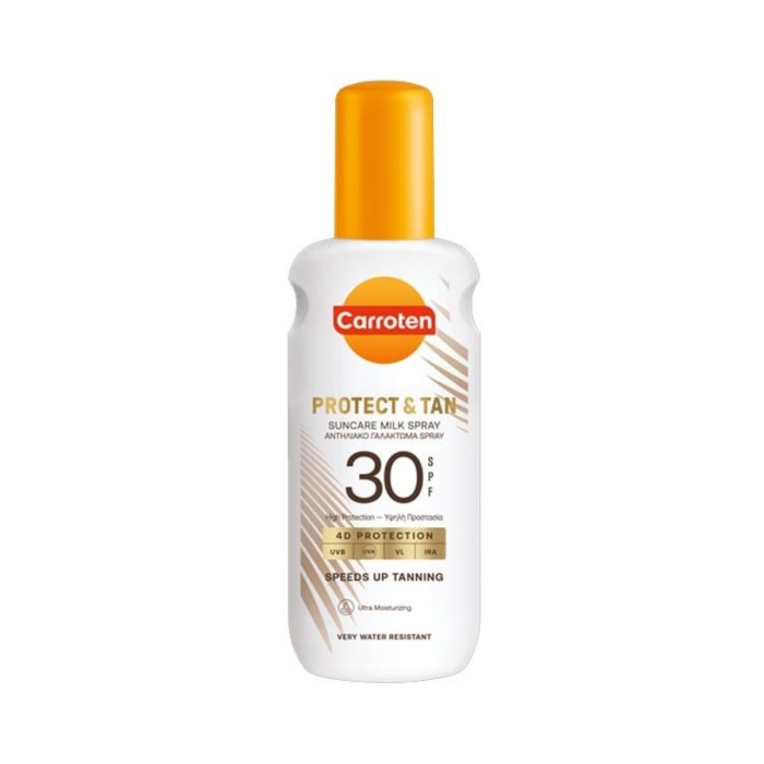 Carroten Protect & Tan Suncare Milk Spray 4D Protection SPF30 200ml