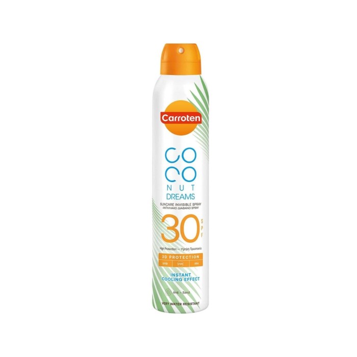 Carroten Coconut Dreams Suncare Invisible Spray Αντηλιακό Mist με Άρωμα Καρύδας SPF30 200ml