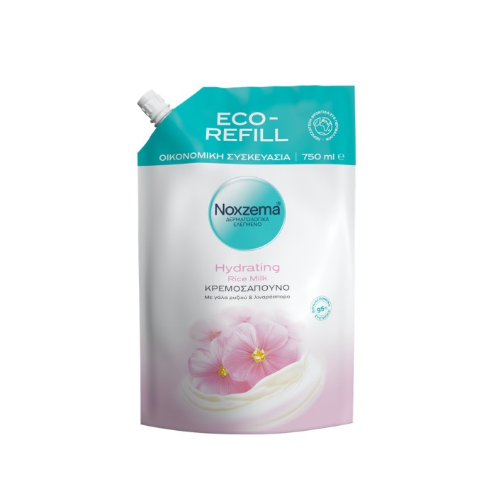 Noxzema Lins & Rice Υγρό Κρεμοσάπουνο - Refill 750ML