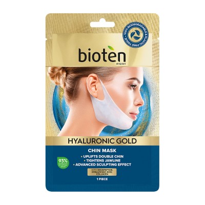 Bioten Hyaluronic Gold Chin Mask with Hexapeptide, Hyaluronic Acid & Collagen 1pc
