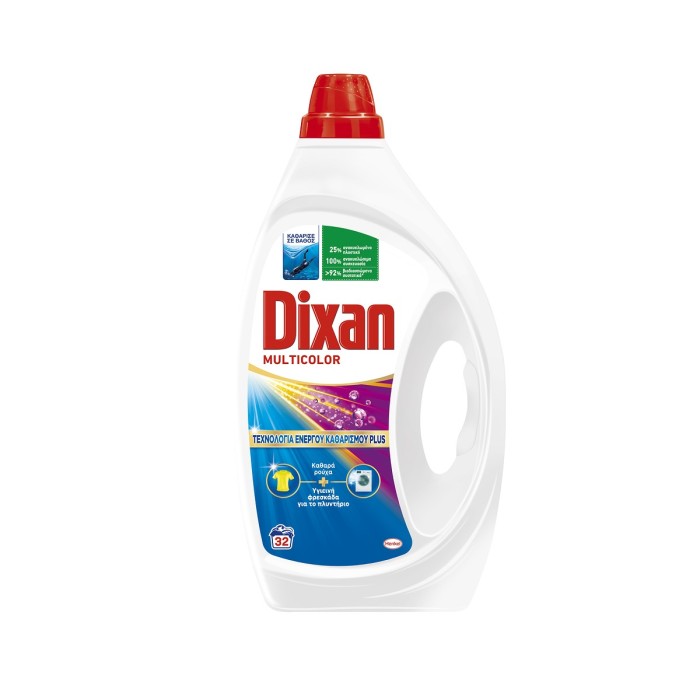 Dixan Liquid Laundry Detergent Multicolor 1.44lt 32 washes