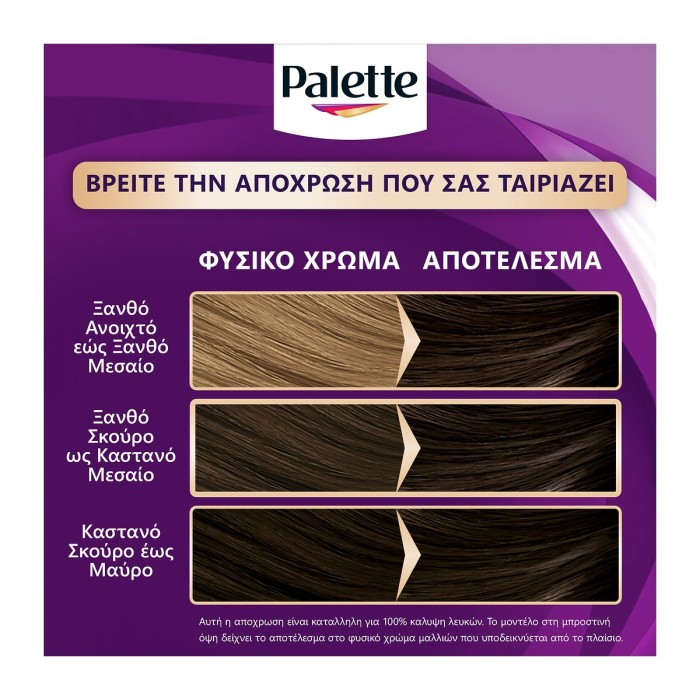 Palette Μόνιμη Κρέμα Βαφή Μαλλιών 3 Καστανό Σκούρο