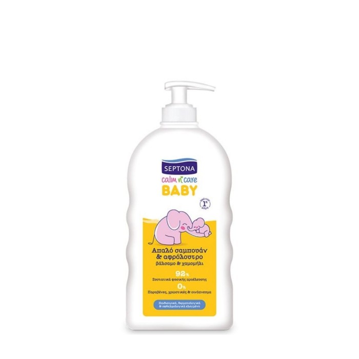 Septona Calm n Care Baby Σαμπουάν & Αφρόλουτρο με Βάλσαμο & Χαμομήλι 500ml