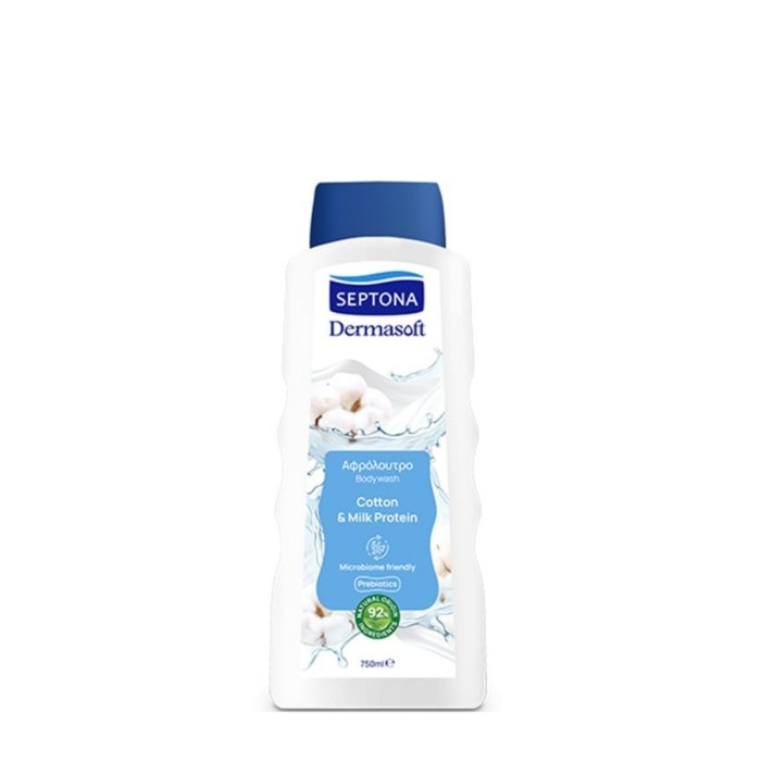 Septona Dermasoft Αφρόλουτρο Βαμβάκι & Πρωτεΐνη Γάλακτος 750ml