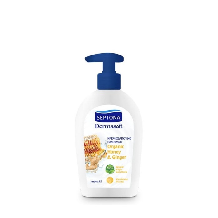 Septona Dermasoft Αφρόλουτρο Οργανικό Μέλι & Τζίντζερ 400ml