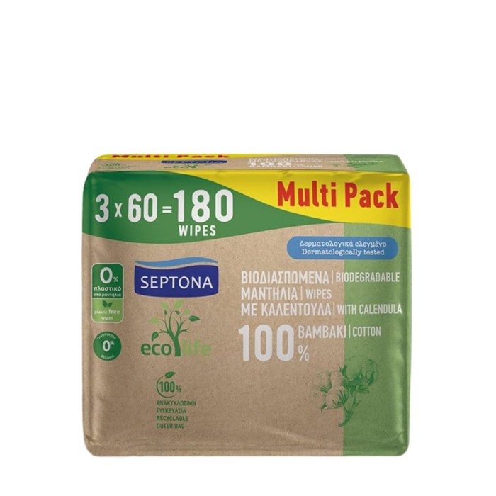 Septona Eco Life Multipack Μωρομάντηλα 3x60τμχ