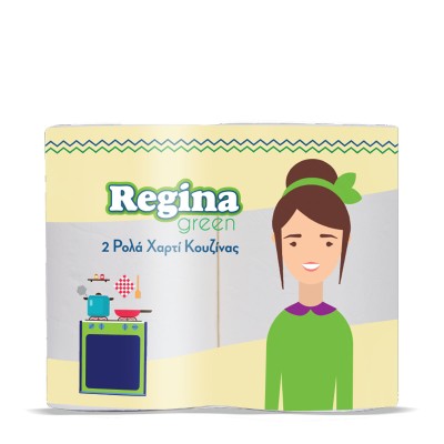 Regina Green Kitchen Towel Double 2ply 2x165gr