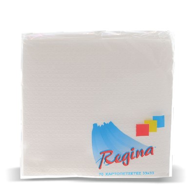Regina Napkins White 33χ33 70pcs