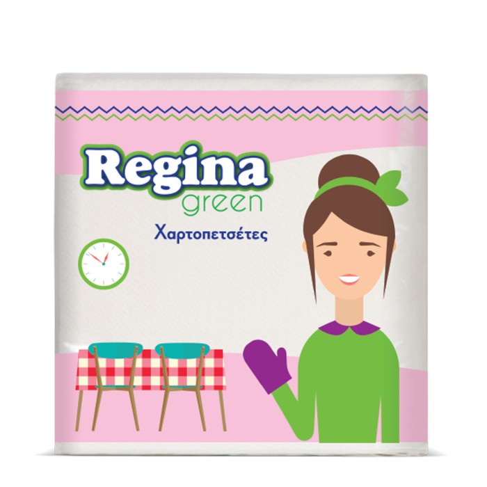Regina Green Napkins White 30χ30 60pcs