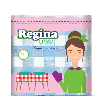 Regina Green Napkins Carreaux 30χ30 60pcs