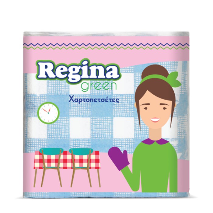 Regina Green Napkins Carreaux 30χ30 60pcs