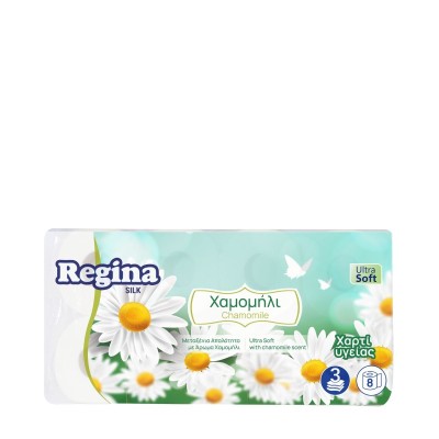 Regina Silk Toilet Paper Chamomile 3ply 8pcs 80gr