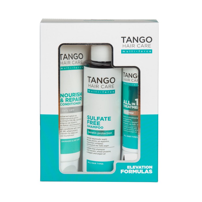 Tango Hair Care Set – Sulfate-Free Nourish & Repair Shampoo 250ml + Nourish & Repair Conditioner 200ml + All-in-1 Comple