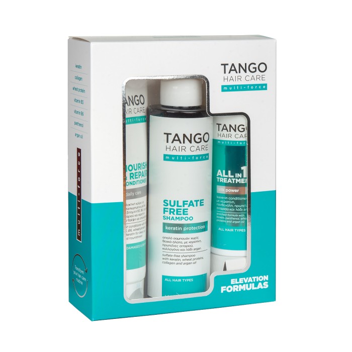 Tango Hair Care Set – Sulfate-Free Nourish & Repair Shampoo 250ml + Nourish & Repair Conditioner 200ml + All-in-1 Comple