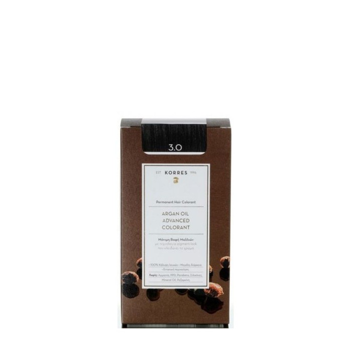 Korres Argan Oil Advanced Colorant Hair Dye 3.0 Dark Brown