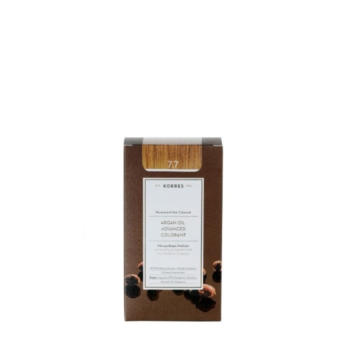 Korres Argan Oil Advanced Colorant Hair Dye 7.7 Mocha Blonde