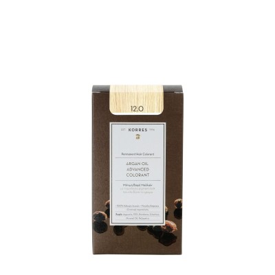 Korres Argan Oil Advanced Colorant Hair Dye 12.0 Extra Light Blonde