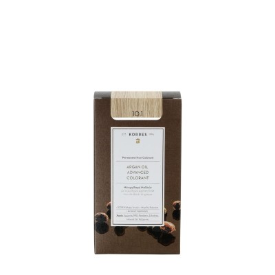 Korres Argan Oil Advanced Colorant Hair Dye 10.1 Platinum Ash Blonde