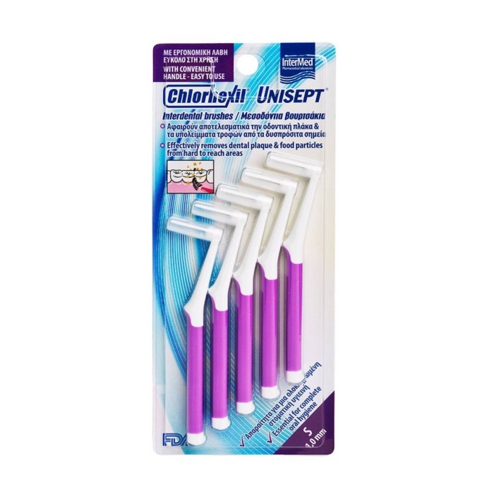 Chlorhexil Interdental Brushes S 1.0mm Purple, 5pcs