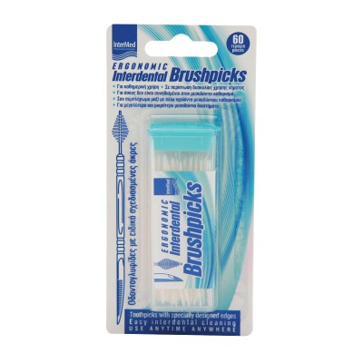 Ergonomic Interdental Brushpicks, 60pcs