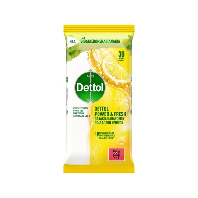 Dettol Disinfectant Cleaning Wipes Citrus 30pcs