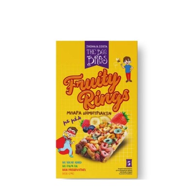 The Bee Bros Fruity Rings Cereal Bar With Honey 125g