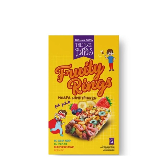 The Bee Bros Μπάρα Δημητριακών Fruity Rings Με Μέλι 125g