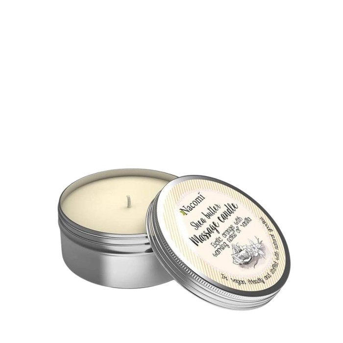 Nacomi Shea Butter Massage Candle Αρωματικό Κερί Exotic Orange With Warming Notes Of Vanilla 150g