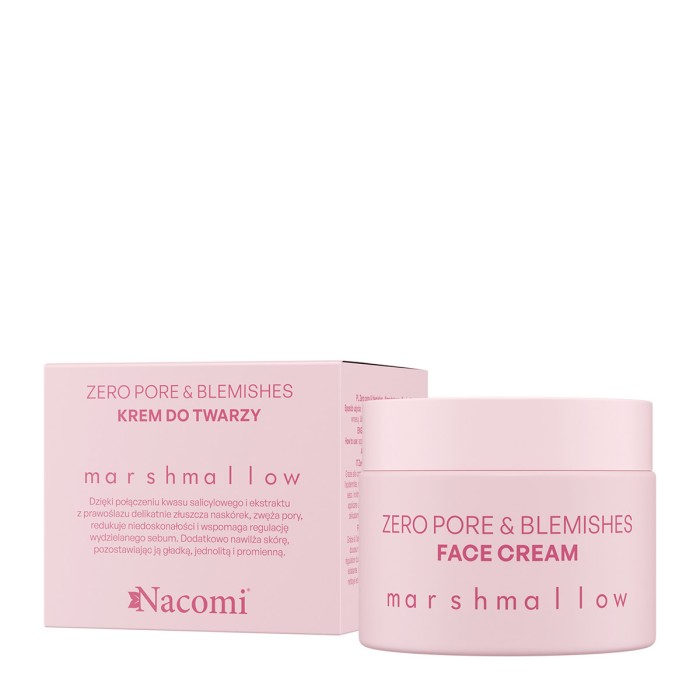 Nacomi Zero Pore & Blemishes Face Cream Κρέμα Προσώπου Κατά των Πόρων και των Ατελειών Marshmallow 40ml