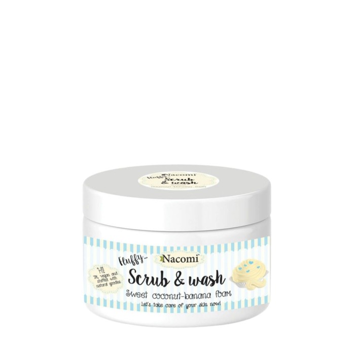 Nacomi Fluffy Scrub & Wash Sweet Coconut Banana Foam Καθαριστικός και Απολεπιστικός Αφρός 180ml