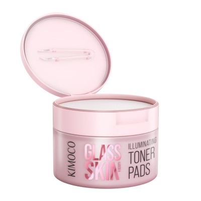 Kimoco Glass Skin Toner Pads with Rice Water 60pcs