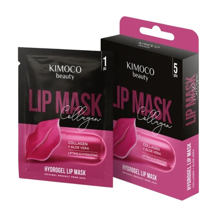 Kimoco Beauty Hydrogel με Collagen & Aloe Vera Μάσκα Χειλιών 5τμχ