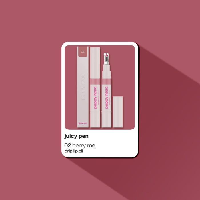 Poppy Head Lip Oil Juicy Pen 02 Berry Me