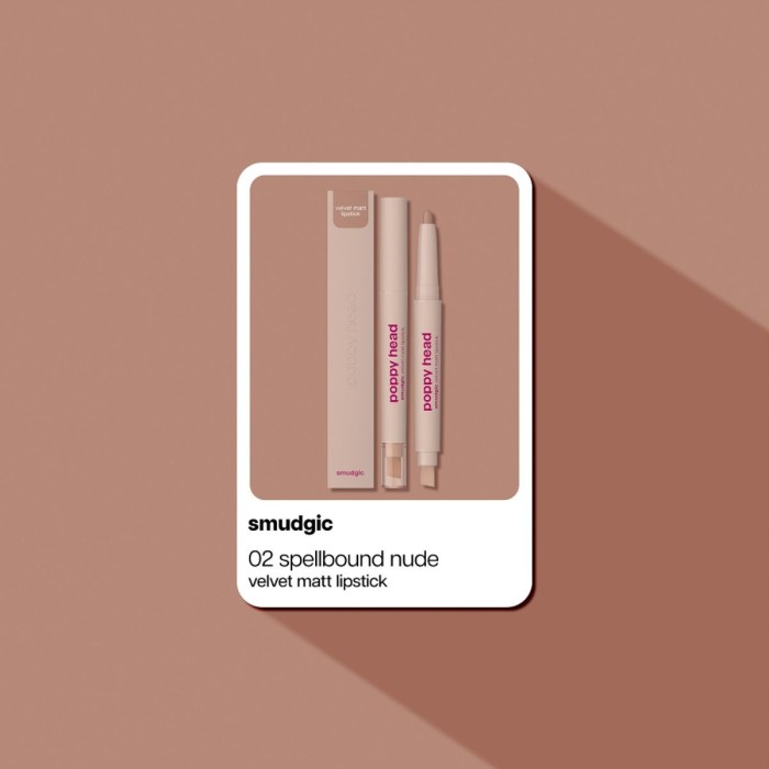Poppy Head Lip Crayon Smudgic 02 Spellbound Nude
