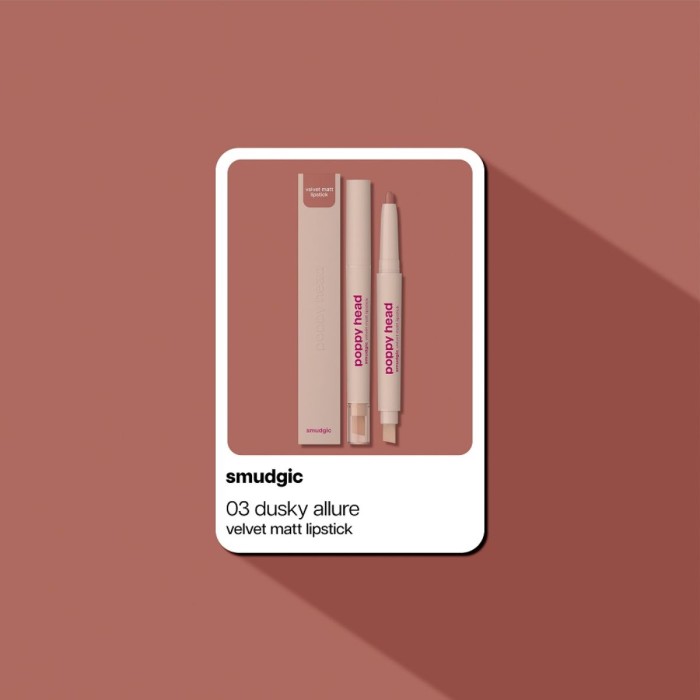 Poppy Head Lip Crayon Smudgic 03 Dusky Allure