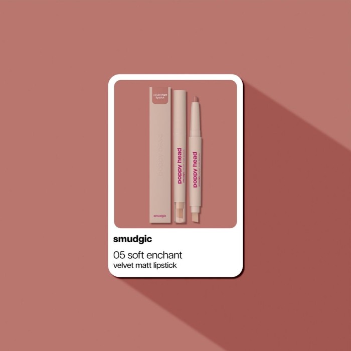 Poppy Head Lip Crayon Smudgic 05 Soft Enchant