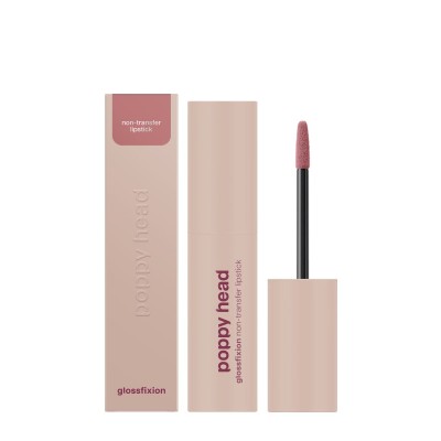 Poppy Head Non-tranfer Liquid Lipstick Glossfixion 02 Rosit