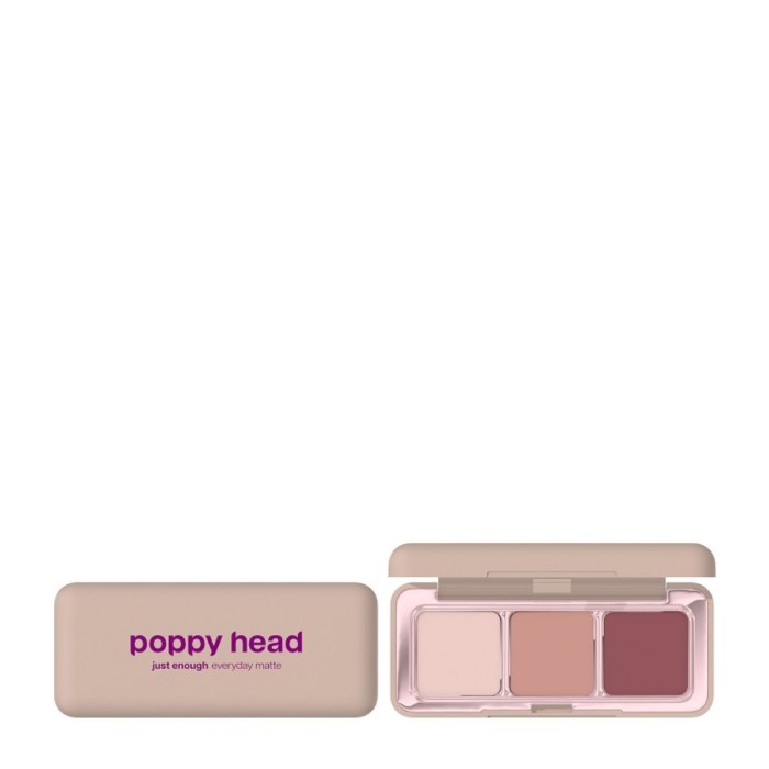 Poppy Head Eyeshadow Palette Just Enough Everyday Matte 01 mauve on