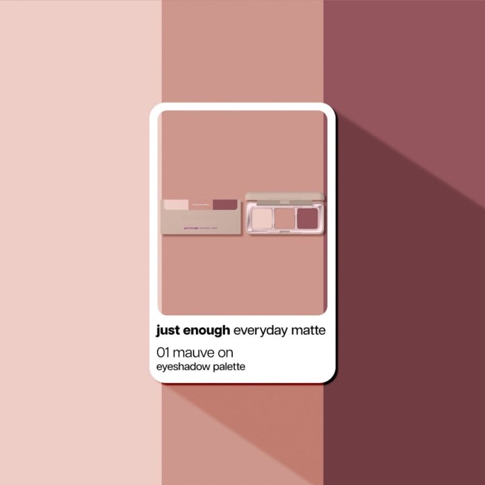 Poppy Head Eyeshadow Palette Just Enough Everyday Matte 01 mauve on