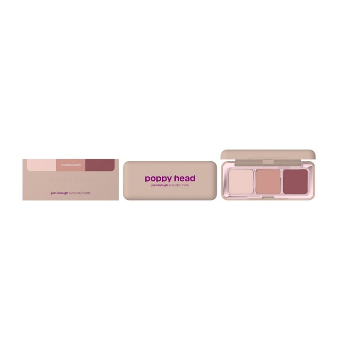 Poppy Head Eyeshadow Palette Just Enough Everyday Matte 01 mauve on
