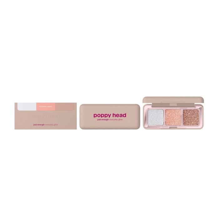 Poppy Head Eyeshadow Palette Just Enough Everyday Glow 01 shine agenda