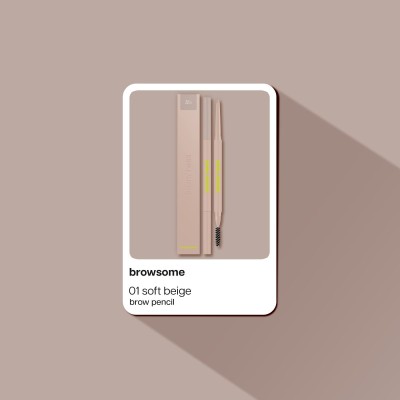 Poppy Head Eyebrow Pencil Browsome 01 Soft Taupe