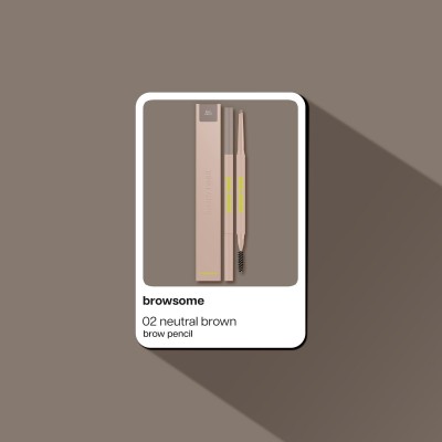 Poppy Head Eyebrow Pencil Browsome 02 Neutral Brown